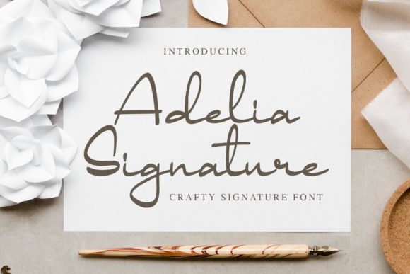Adelia Signature: A Versatile Script Font for Editorial Design