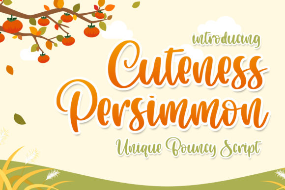 Cuteness Persimmon: A Friendly Handwritten Font for Creative Branding