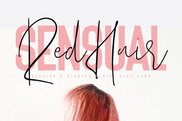 Red Hair Sensual Duo: A Typeface for Editorial Elegance